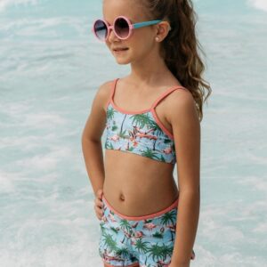 Biquíni flamingo com shorts